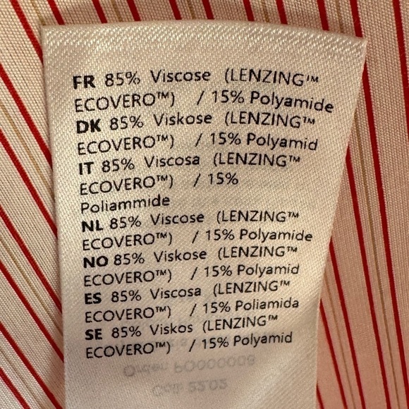 NWT Samsøe Samsøe Suzia Dress, Pumpkin Stripe, Size XL - Picture 10 of 12